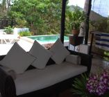 Outdoor sitting area and plunge pool